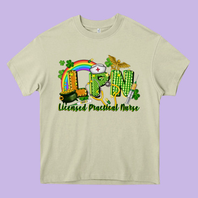 Lpn Licensed Practical Nurse St. Patrick's Day Heavy Core Tee Designed By Cowgirlartshop