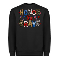 Black honor the brave Heavyweight Sweatshirt - RanaPortraitStore