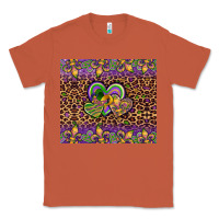 Copper mardi gras fleur de lis hearts leopard glitter Classic Tee - Artiststas