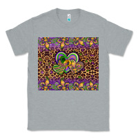 Heather Grey mardi gras fleur de lis hearts leopard glitter Classic Tee - Artiststas
