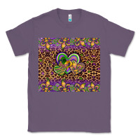 Lavender mardi gras fleur de lis hearts leopard glitter Classic Tee - Artiststas