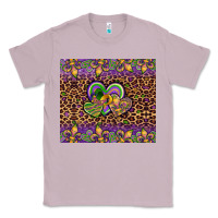 Lilac mardi gras fleur de lis hearts leopard glitter Classic Tee - Artiststas