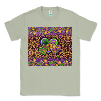 Matcha mardi gras fleur de lis hearts leopard glitter Classic Tee - Artiststas