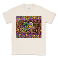 Natural mardi gras fleur de lis hearts leopard glitter Classic Tee - Artiststas
