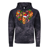 Cloud Black love Christmas  heart Vintage Hoodie - CowhideDigitalArt