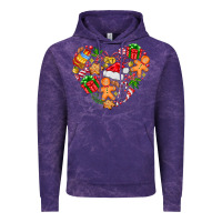 Cloud Purple love Christmas  heart Vintage Hoodie - CowhideDigitalArt