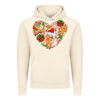 Vintage Artic love Christmas  heart Vintage Hoodie - CowhideDigitalArt