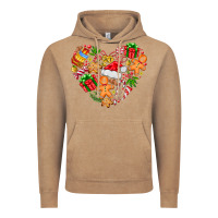 Vintage Coffee love Christmas  heart Vintage Hoodie - CowhideDigitalArt