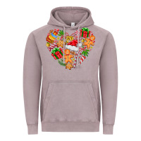Vintage Zinc love Christmas  heart Vintage Hoodie - CowhideDigitalArt