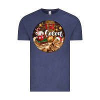 Vintage Denim Hot Cocoa With Cat Vintage Tee - FaDigitalArtStudio