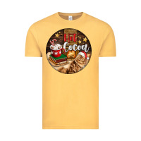 Vintage Mustard Hot Cocoa With Cat Vintage Tee - FaDigitalArtStudio