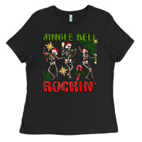Black Jingle Bell Rockin' Ladies Tee - BundleAndBundleShop