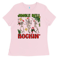 Bubblegum Pink Jingle Bell Rockin' Ladies Tee - BundleAndBundleShop