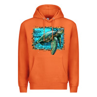 Carrot sea turtle with background Premium Hoodie - Artiststas