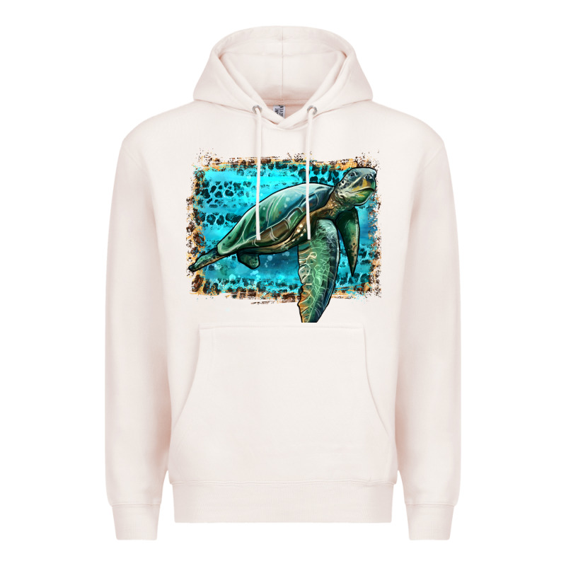 Sea Turtle With Background Premium Hoodie by Artiststas | Teevron