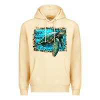 Pina Colada sea turtle with background Premium Hoodie - Artiststas
