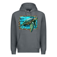 Rock sea turtle with background Premium Hoodie - Artiststas