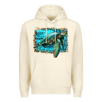 Sandshell sea turtle with background Premium Hoodie - Artiststas