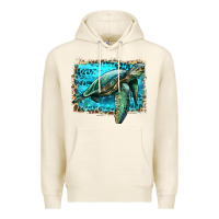 Tofu sea turtle with background Premium Hoodie - Artiststas