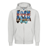 Dove Grey Boom Boom Baby Zipper Hoodie - JahusDesignShop