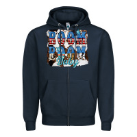 Navy Boom Boom Baby Zipper Hoodie - JahusDesignShop