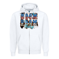 White Boom Boom Baby Zipper Hoodie - JahusDesignShop