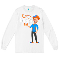 White Kids Cartoon Blippis funny Long Sleeve Tee - maiPhamDesign