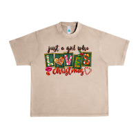 French Oak Just A Girl Who Loves Christmas Urban Heavy Tee - FaDigitalArtStudio