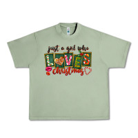 Oil Green Just A Girl Who Loves Christmas Urban Heavy Tee - FaDigitalArtStudio