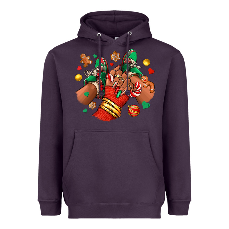 Christmas Black Girl Sneakers Heavyweight Hoodie by RanaPortraitStore | Teevron