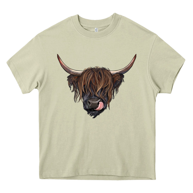 Black Highland Cow Heavy Core Tee by RanaPortraitStore | Teevron