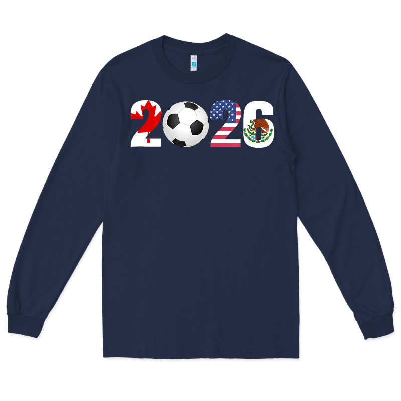 North America 2026 Football  Canada Usa Mexico Soccer Long Sleeve Tee by maiPhamDesign | Teevron