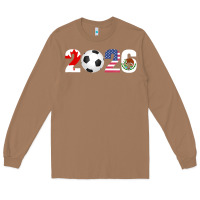 Toasted Coconut North America 2026 Football  Canada USA Mexico Soccer Long Sleeve Tee - maiPhamDesign