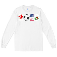 White North America 2026 Football  Canada USA Mexico Soccer Long Sleeve Tee - maiPhamDesign