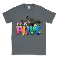 Charcoal Heather Easter Day He is alive Classic Tee - OliviaCreatesArt