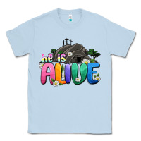 Dusty Blue Easter Day He is alive Classic Tee - OliviaCreatesArt