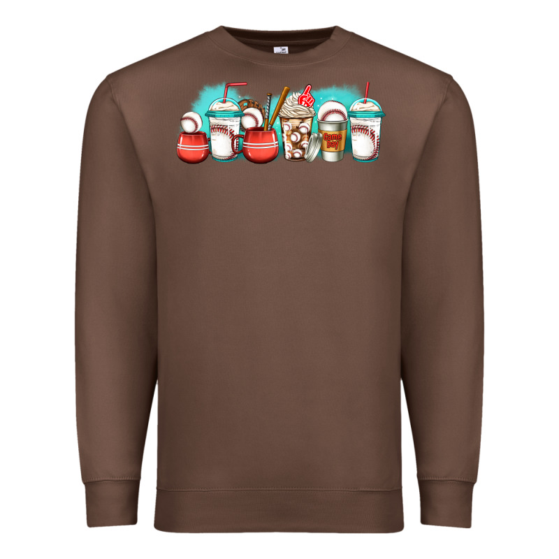Baseball Coffee Cups Libbey Glass Premium Sweatshirt by Jasminsmagicworld | Teevron