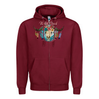 Burgundy Wild Soul Zipper Hoodie - JahusDesignShop
