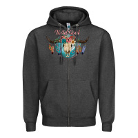 Charcoal Heather Wild Soul Zipper Hoodie - JahusDesignShop