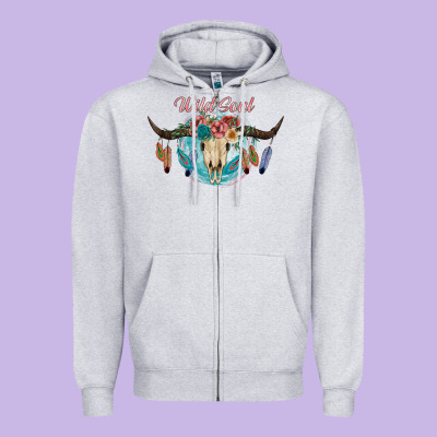Wild Soul Zipper Hoodie Designed By Jahusdesignshop