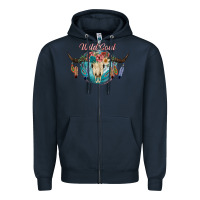 Navy Wild Soul Zipper Hoodie - JahusDesignShop
