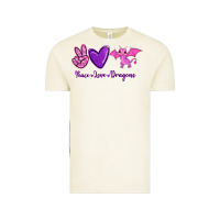 Vintage Arctic Peace Love Dragons Vintage Tee - RanaPortraitStore