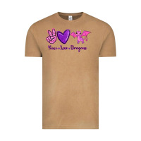 Vintage Camel Peace Love Dragons Vintage Tee - RanaPortraitStore