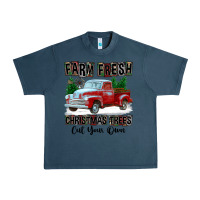 Midnight Navy Farm Fresh Christmas Trees Cut Your Own Urban Heavy Tee - FaDigitalArtStudio