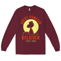 Burgundy Peanuts, Great Pumpkin Believer Since 1966 Halloween Long Sleeve Tee - maiPhamDesign