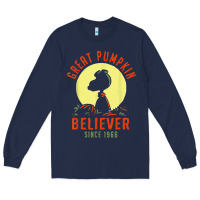 Navy Peanuts, Great Pumpkin Believer Since 1966 Halloween Long Sleeve Tee - maiPhamDesign
