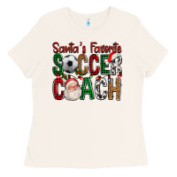 Bone Santa's Favorite Soccer Coach For Christmas Ladies Tee - FaDigitalArtStudio