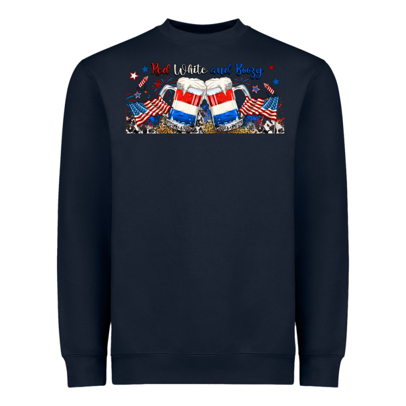 Red White And Boozy Libbey Glass Heavyweight Sweatshirt by RanaPortraitStore | Teevron