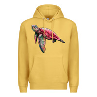 Antique Gold sea turtle pink glitter Premium Hoodie - Artiststas