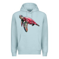 Blue Mist sea turtle pink glitter Premium Hoodie - Artiststas
